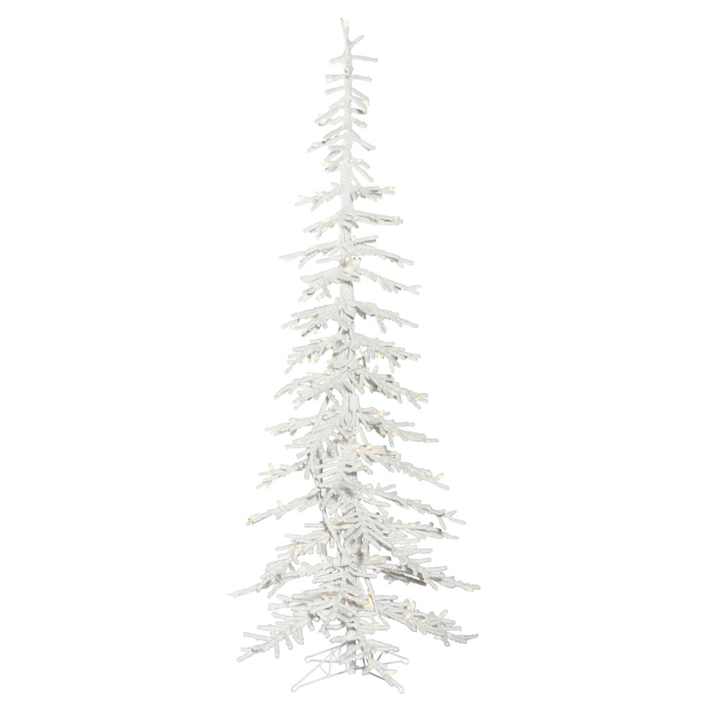 Christmastopia.com - 7.5 Foot Flocked Kuna Pine Artificial Christmas Tree 250 DuraLit LED M5 Italian Warm White Mini Lights