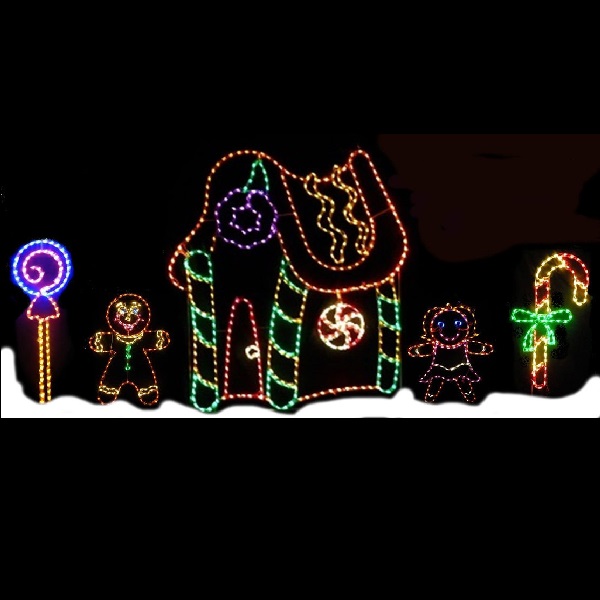 Gingerbread House LED Lighted Outdoor Christmas Scene