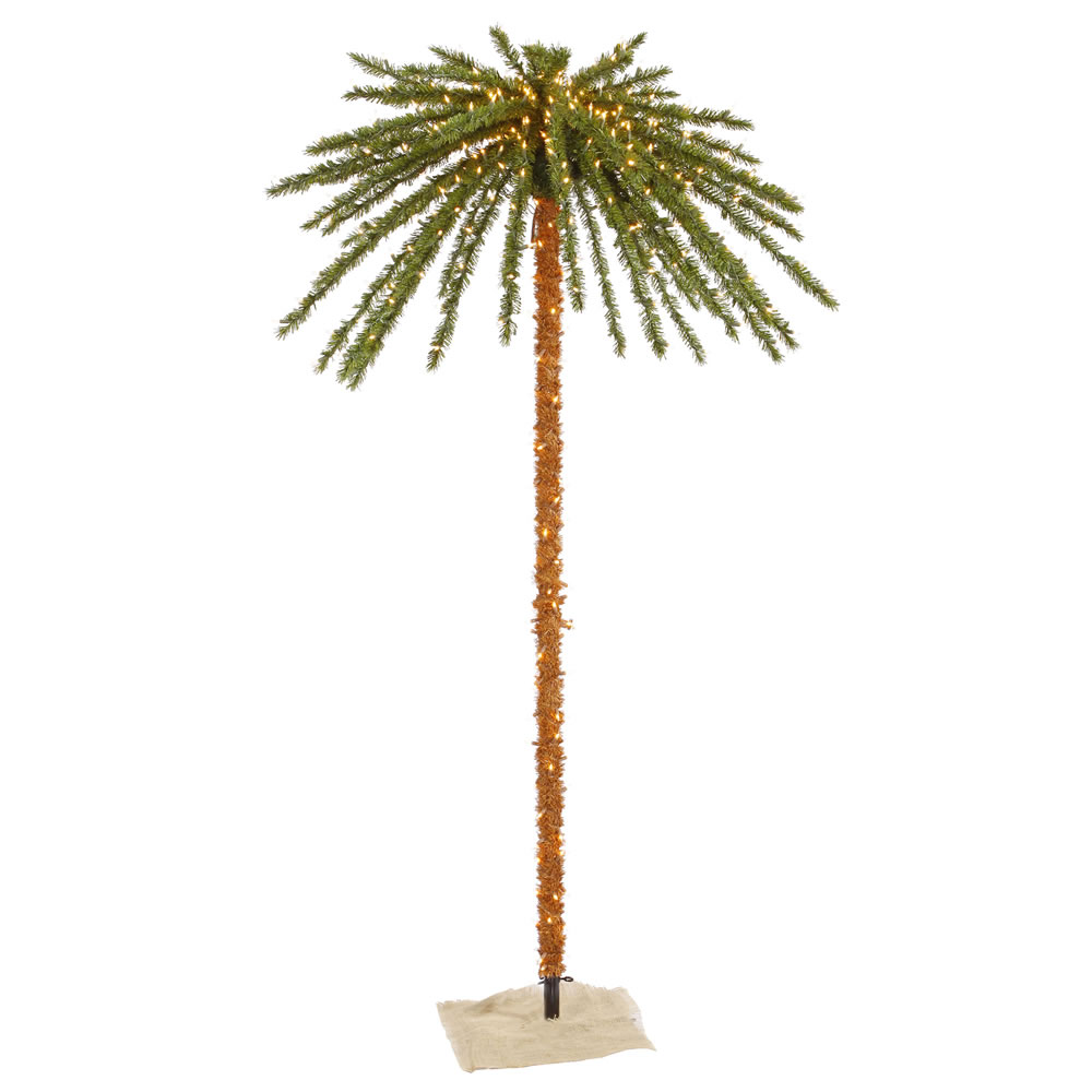 Christmastopia.com - 7 Foot Outdoor Artificial Palm Tree 500 DuraLit Incandescent Clear Mini Lights