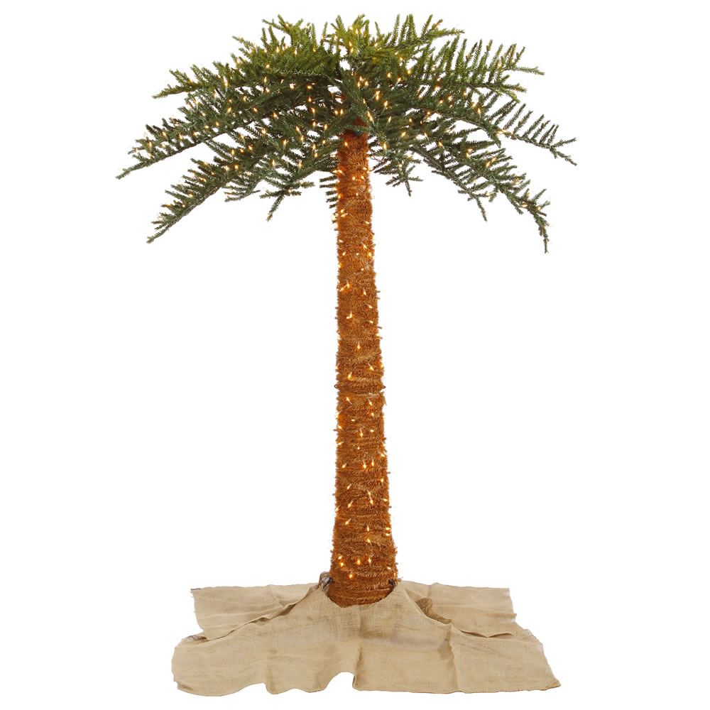 Christmastopia.com 6 Foot Royal Artificial Outdoor Palm Tree 500 DuraLit Incandescent Clear Mini Lights