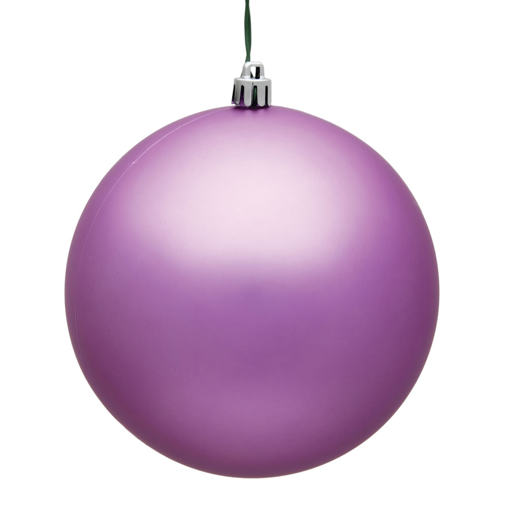 8 Inch Orchid Matte Christmas Ball Ornament UV