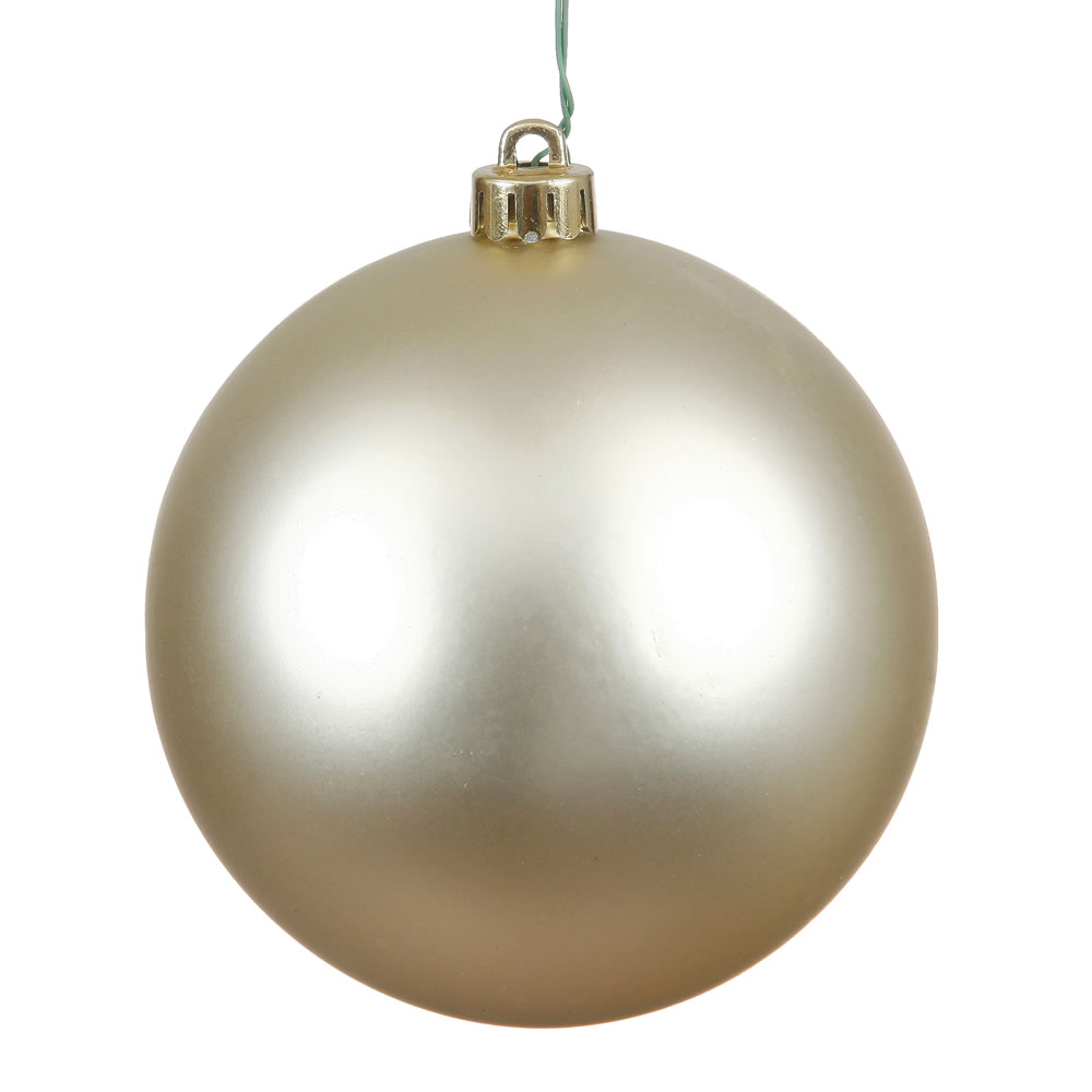 Christmastopia.com 12 Inch Champagne Matte Round Christmas Ball Ornament Shatterproof UV