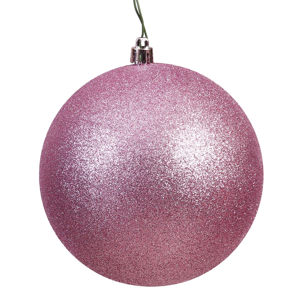 Christmastopia.com 12 Inch Mauve Glitter Round Christmas Ball Ornament Shatterproof UV