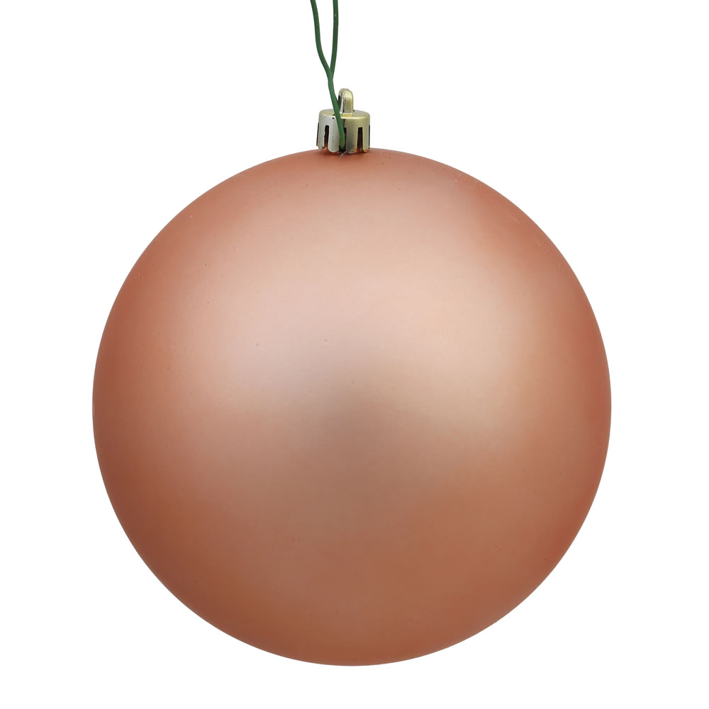 Christmastopia.com 12 Inch Rose Gold Matte Round Christmas Ball Ornament Shatterproof UV