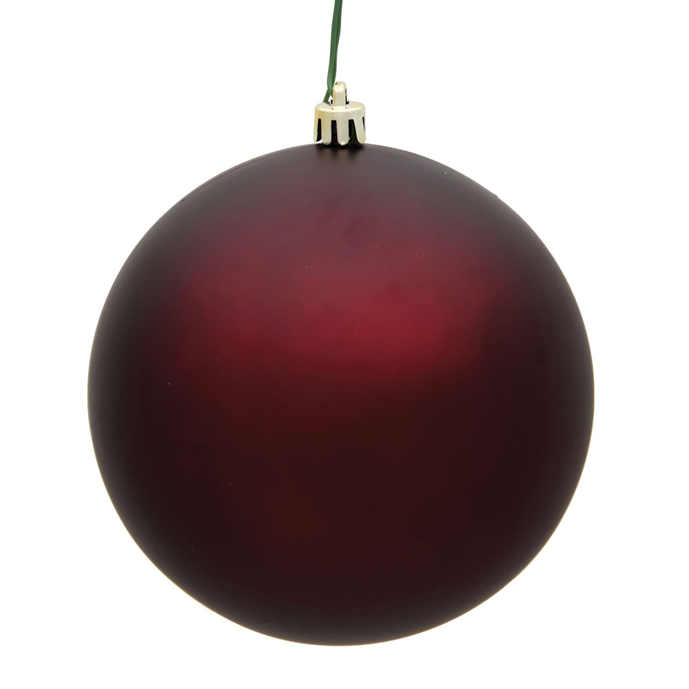 Christmastopia.com 12 Inch Burgundy Matte Round Christmas Ball Ornament Shatterproof UV