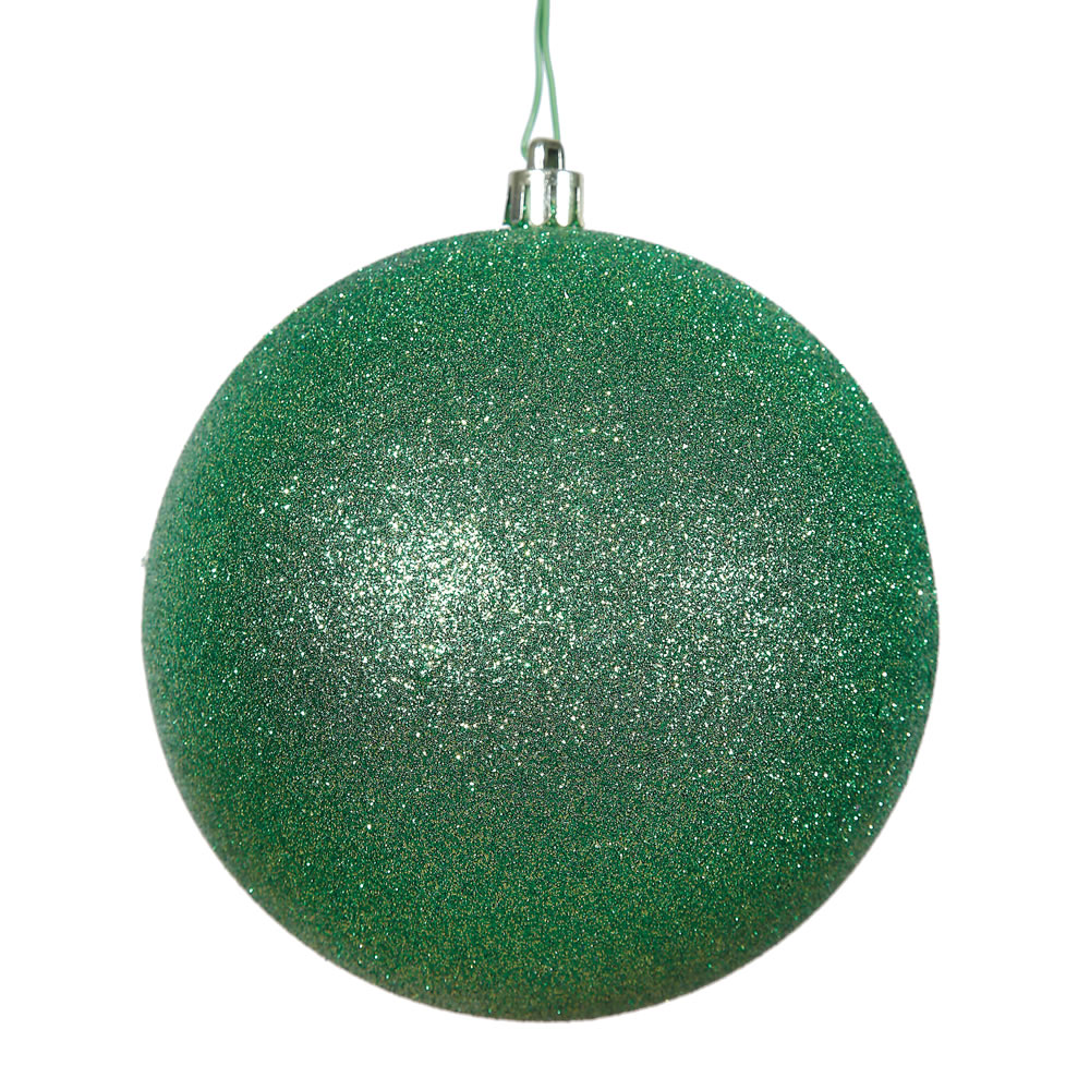 Christmastopia.com 15.75 Inch Green Glitter Round Christmas Ball Ornament Shatterproof UV