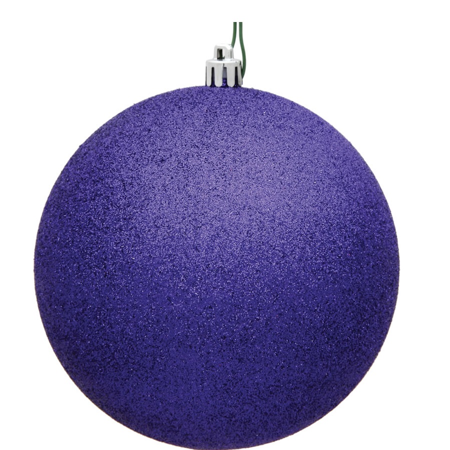 Christmastopia.com 15.75 Inch Purple Violet Glitter Round Christmas Ball Ornament Shatterproof UV