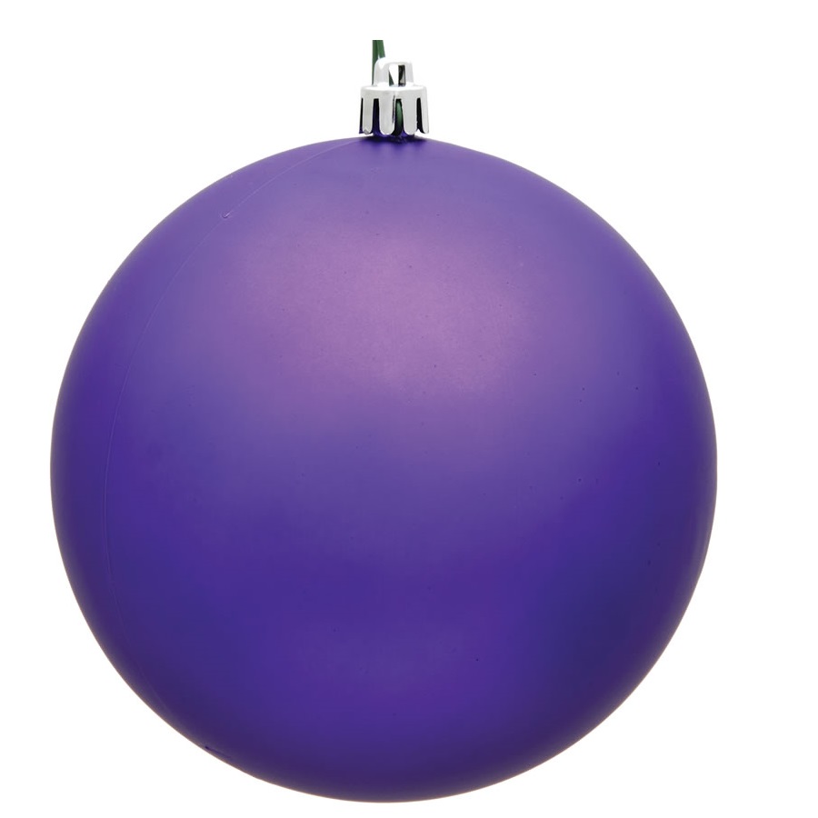 15.75 Inch Purple Violet Matte Round Christmas Ball Ornament Shatterproof UV
