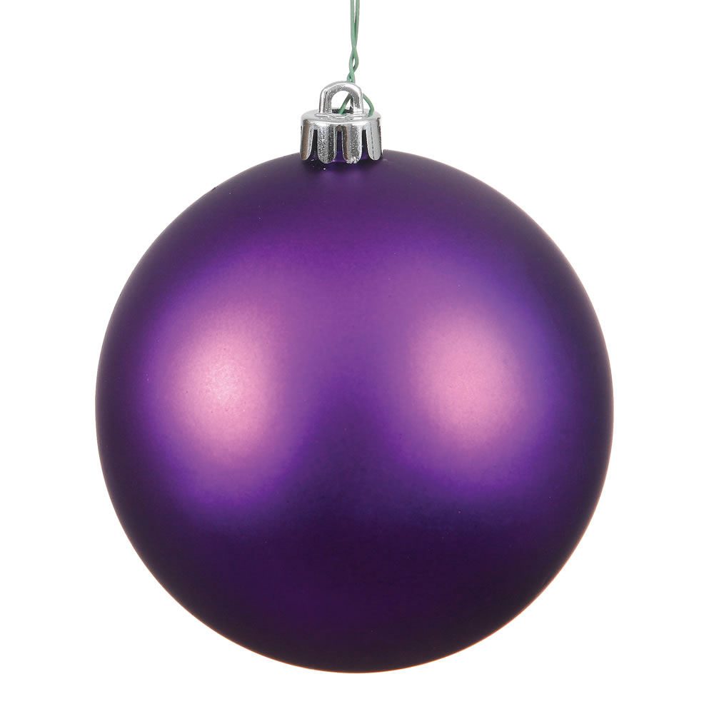 Christmastopia.com 15.75 Inch Plum Matte Round Christmas Ball Ornament Shatterproof UV