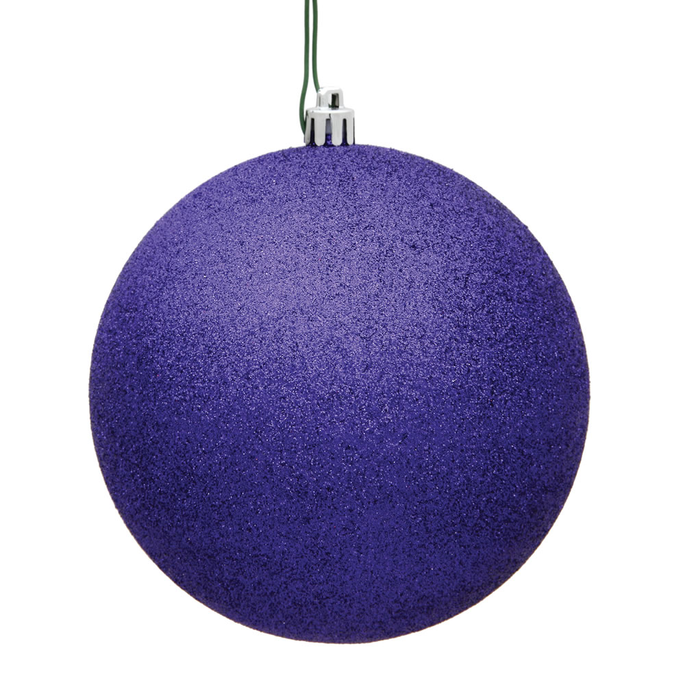 Christmastopia.com 15.75 Inch Purple Glitter Round Christmas Ball Ornament Shatterproof UV