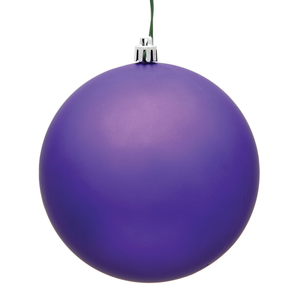 Christmastopia.com - 15.75 Inch Purple Matte Round Christmas Ball Ornament Shatterproof UV