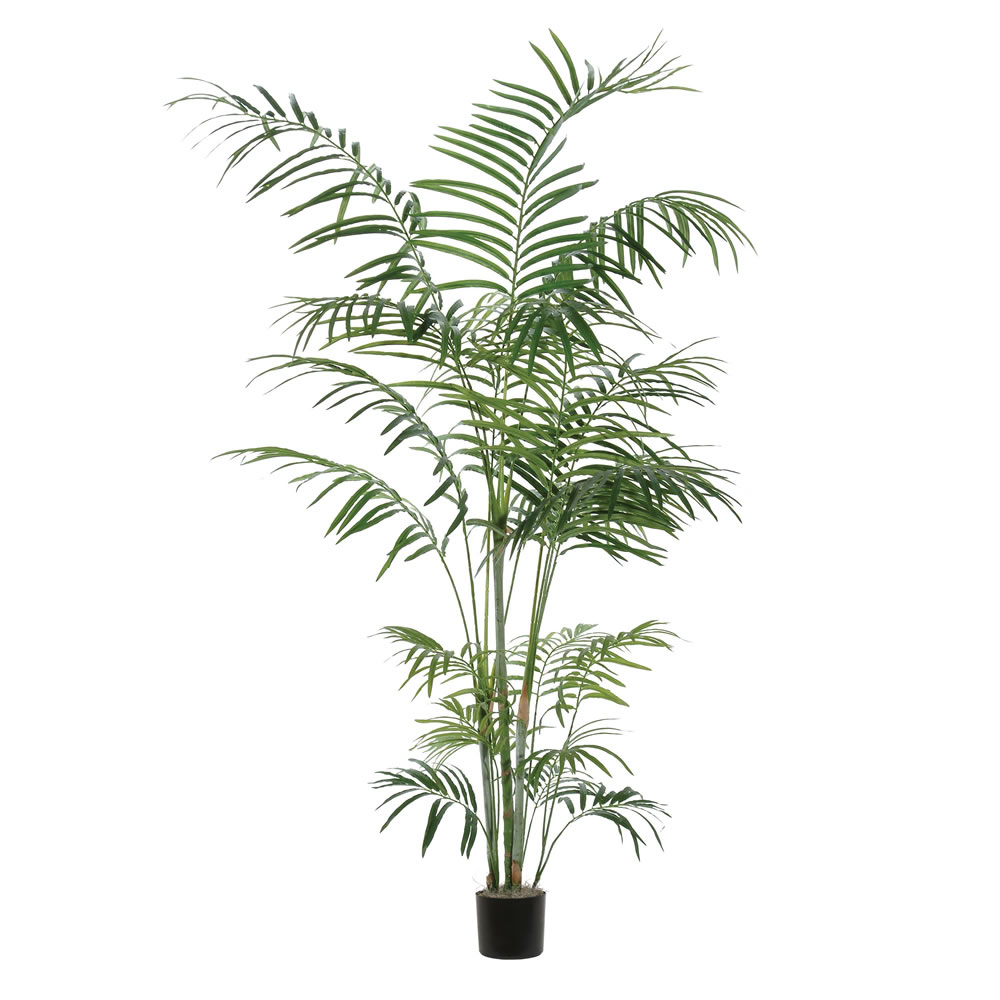 7 Foot Tropical Deluxe Artificial Potted Palm Tree Unlit