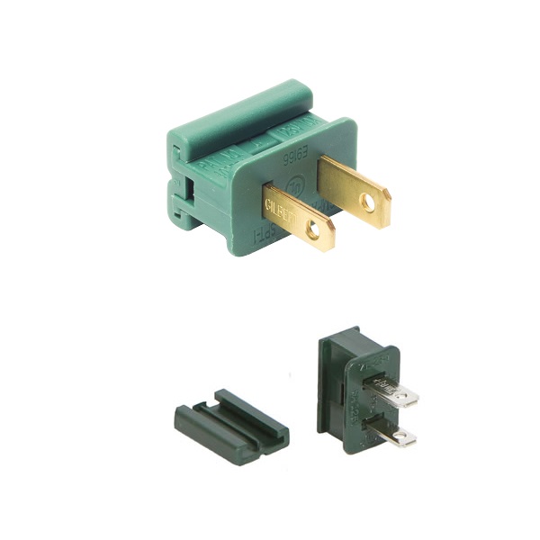 Male Quick Plug SPT1 18 Gauge Green Wire 6 per Set
