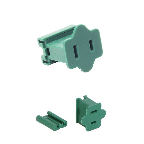 Female Quick Plug SPT1 18 Gauge Green Wire 6 per Set