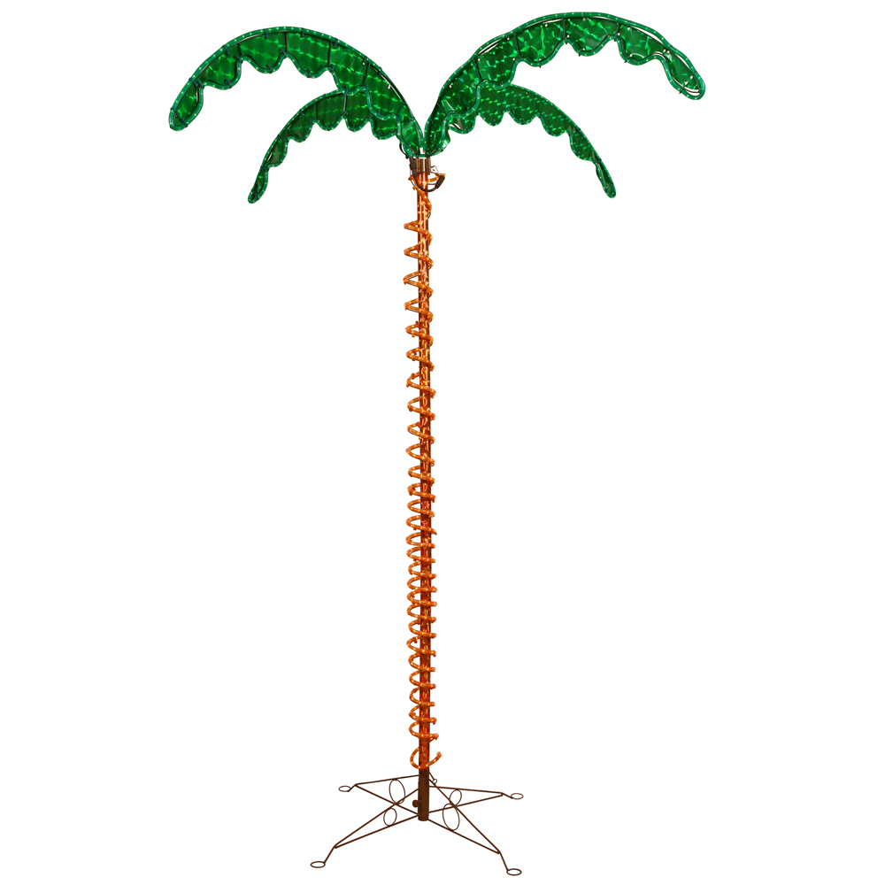 Christmastopia.com 7 Foot LED Ropelight Holographic Palm Tree Lighted Christmas Outdoor Decoration UV