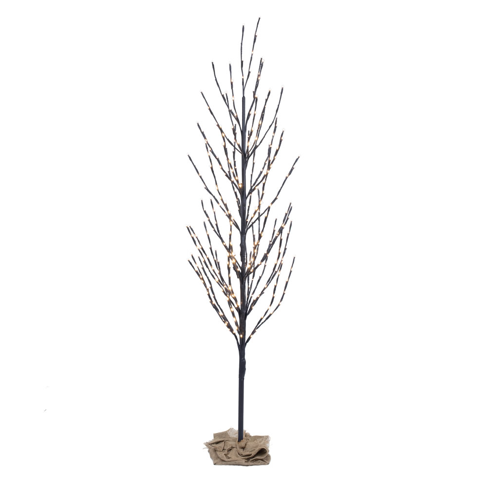 5 Foot Brown Artificial Christmas Tree with 336 Warm White LED Lights