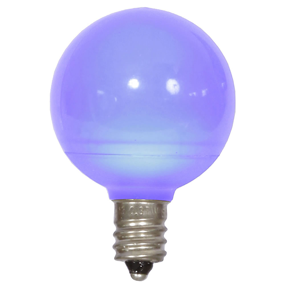 25 LED G40 Globe Blue Ceramic Retrofit Night Light C7 Socket Replacement Bulbs