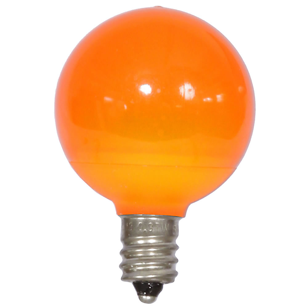 25 LED G40 Globe Orange Ceramic Retrofit Night Light C7 Socket Replacement Bulbs