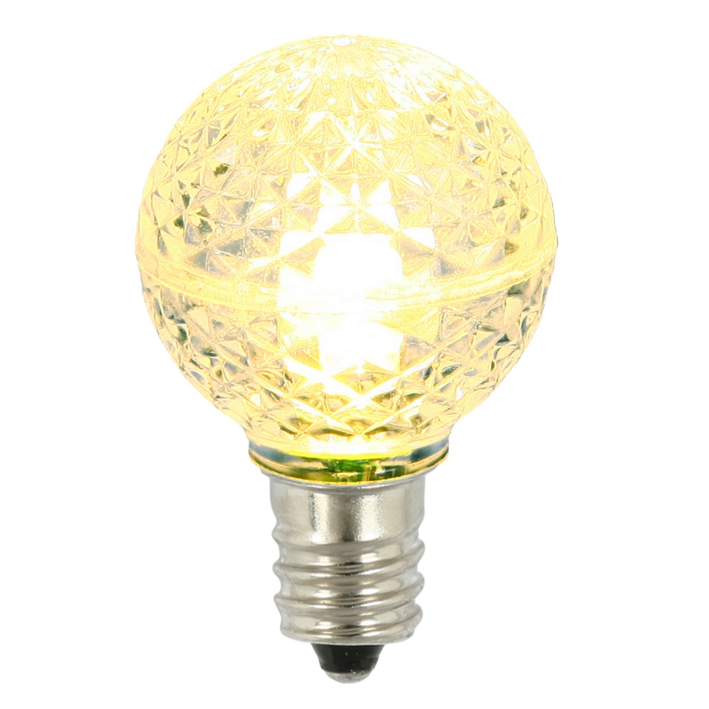 25 LED G30 Globe Warm White Faceted Retrofit Night Light C7 Socket Replacement Bulbs