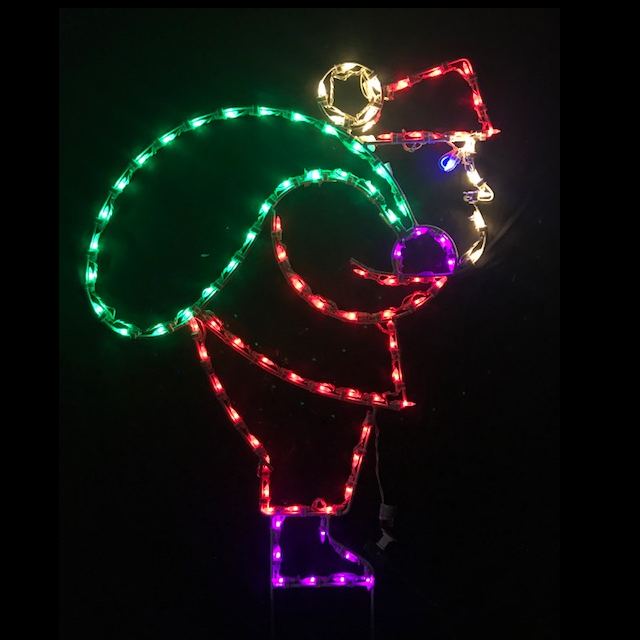 Santa Claus with Toy Bag LED Outdoor Christmas Decoration