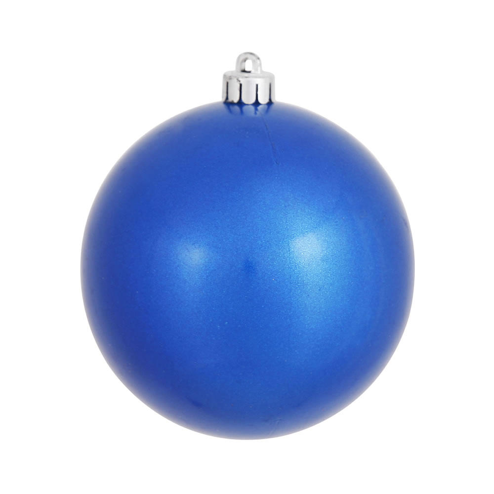 12 Inch Blue Candy Round Christmas Ball Ornament Shatterproof UV