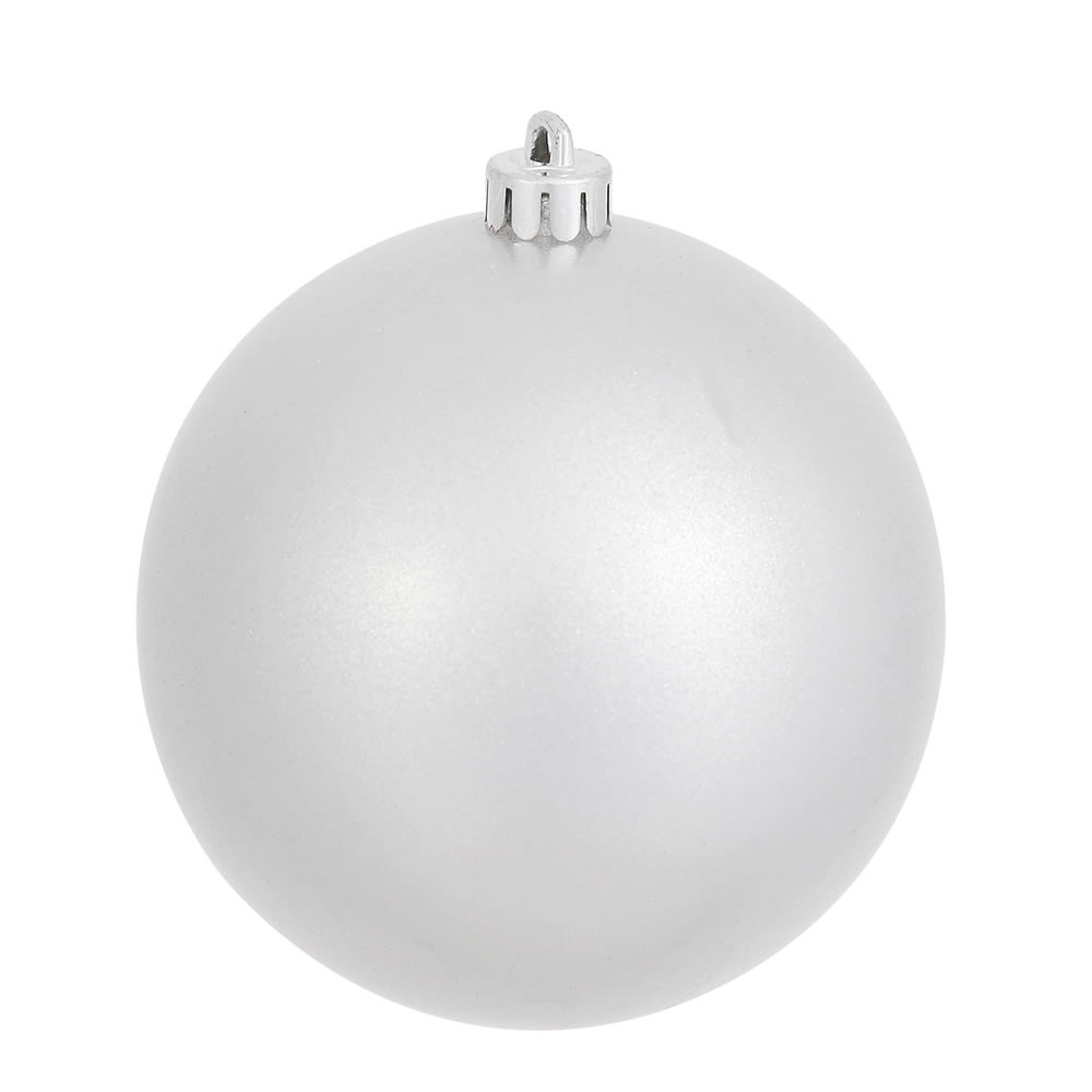 12 Inch Silver Candy Round Christmas Ball Ornament Shatterproof UV