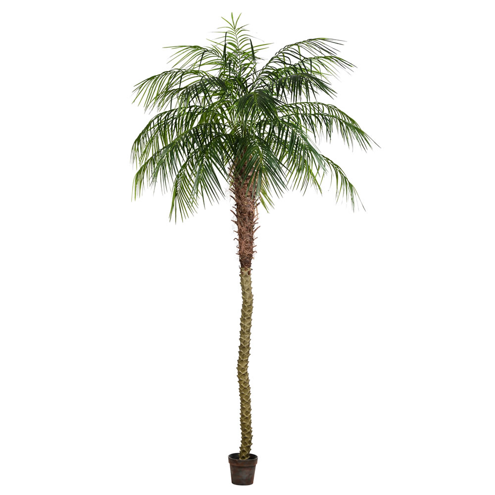 9 Foot Green Phoenix Artificial Potted Palm Tree Unlit