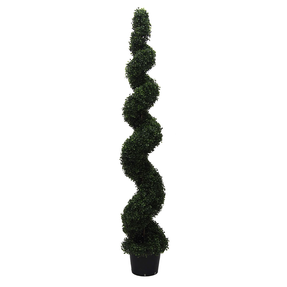 Christmastopia.com 6 Foot Green Boxwood Spiral Topiary Artificial Potted Tree UV