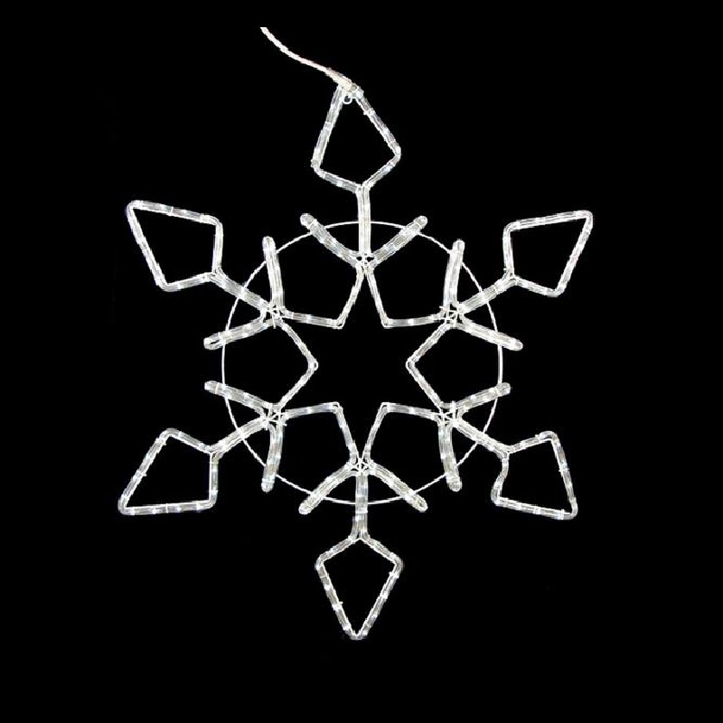 Christmastopia.com - 60 Inch Diamond Snowflake Christmas Decoration 388 LED Pure White Lights