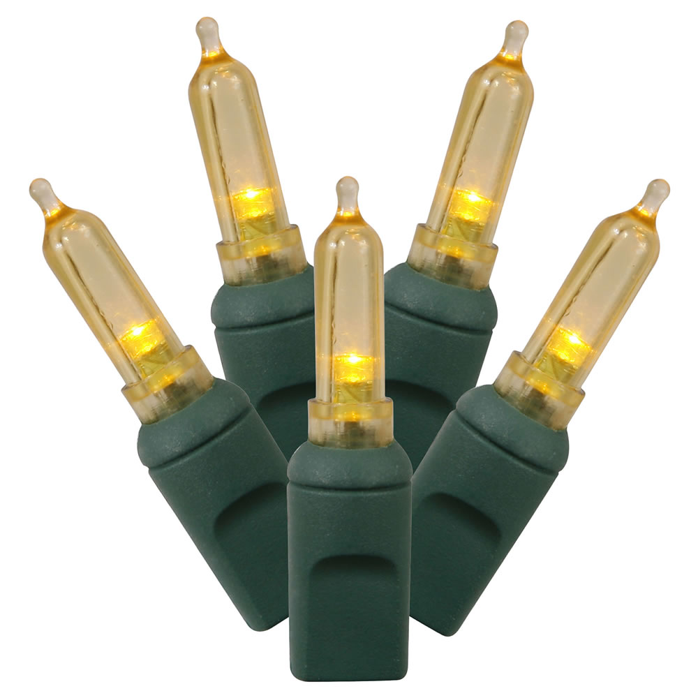 Christmastopia.com 50 Commercial Grade LED M5 Italian Smooth Yellow Christmas Mini Light Set