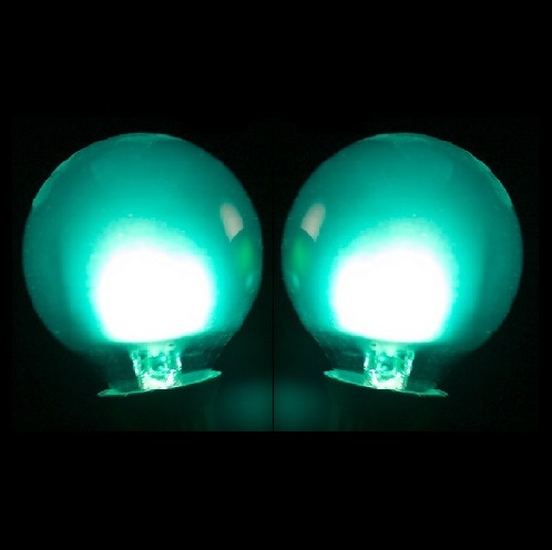 25 LED G30 Globe Teal Ceramic Retrofit Night Light C7 Socket Replacement Bulbs