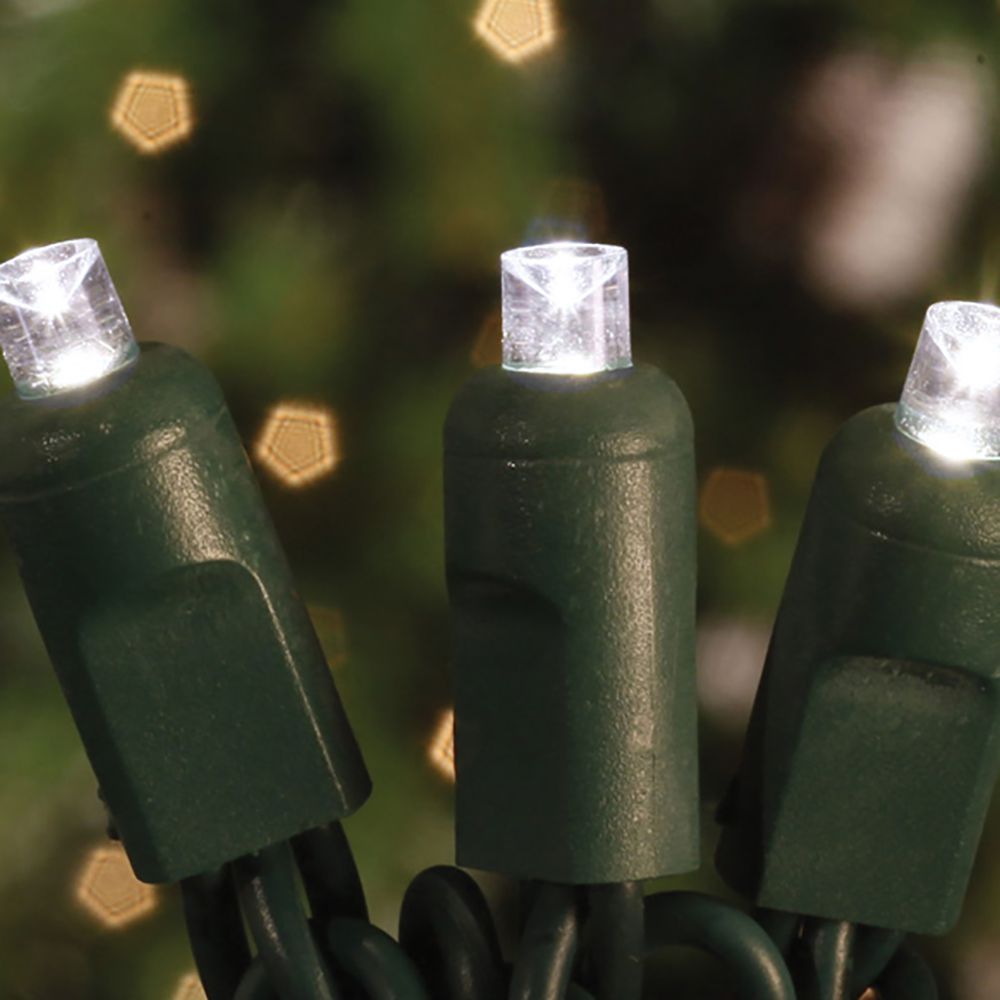 70 Commercial Grade LED 5MM White Color Concave Christmas Light Set Of 10