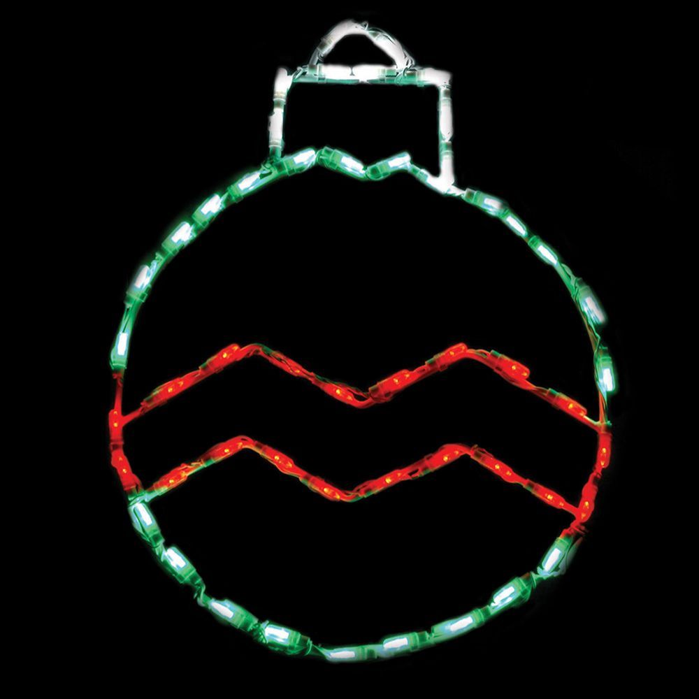 Christmastopia.com Round Hanging Ornament LED Lighted Outdoor Christmas Decoration Set Of 2