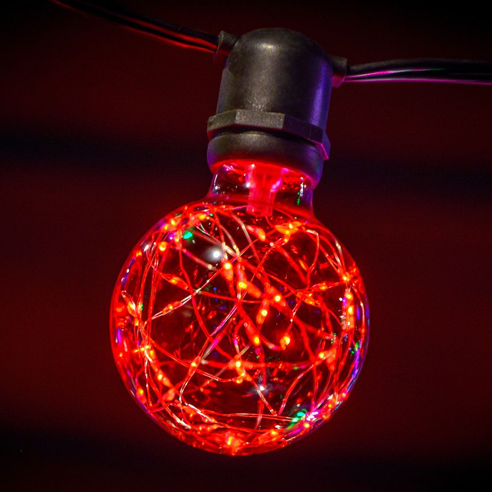 Red G80 Fairy Lights E26 Replacement Bulbs