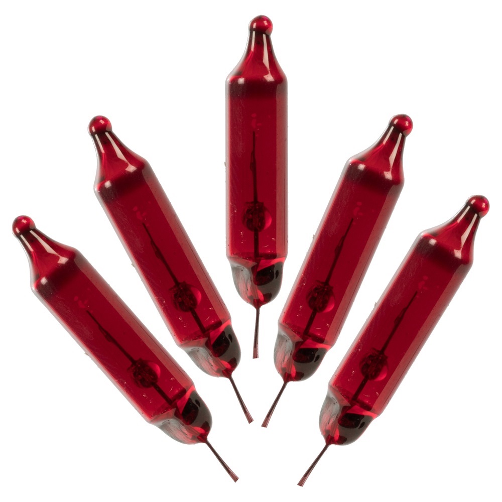 Red Glass Incandescent Mini Replacement Bulb