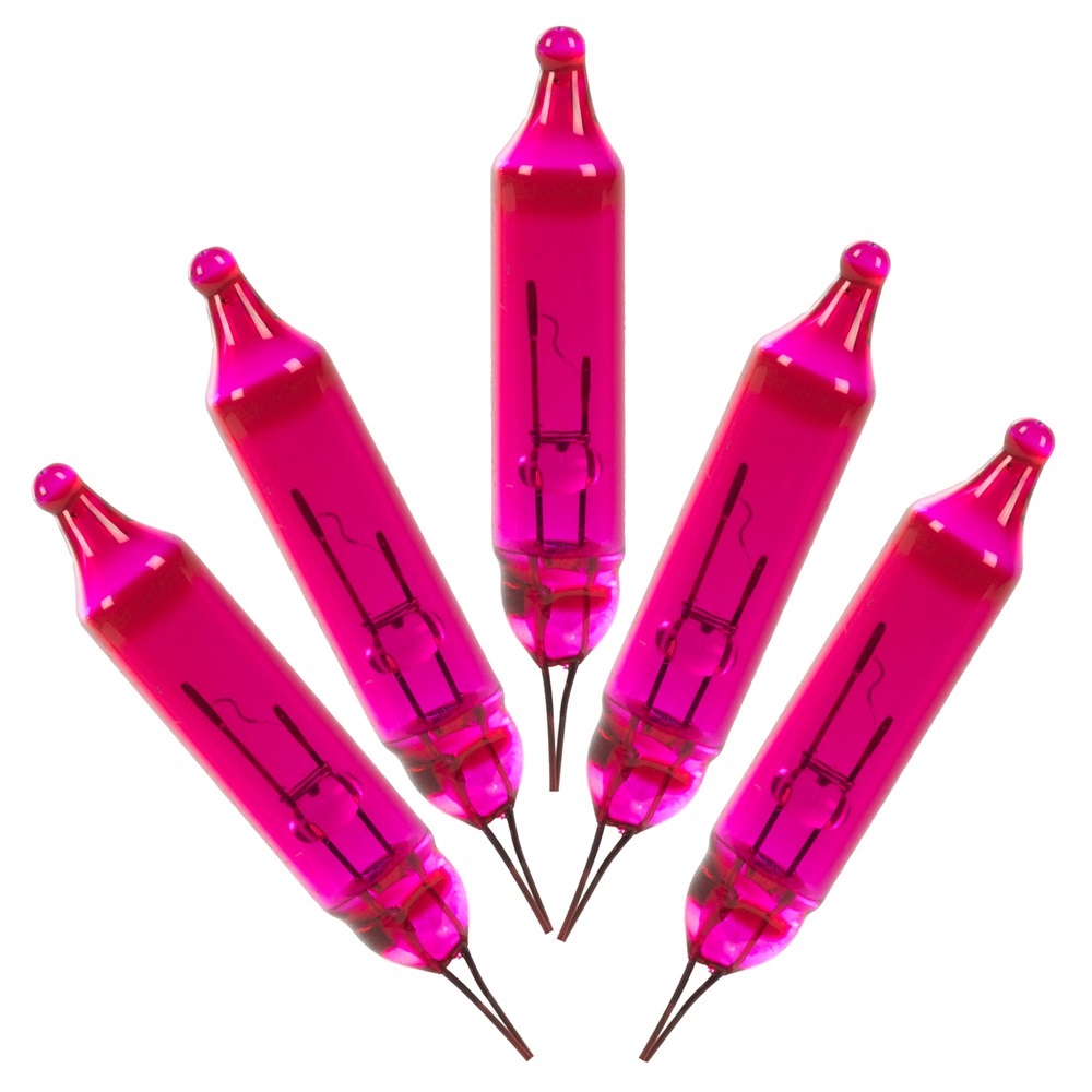 Pink Glass Incandescent Mini Replacement Bulb
