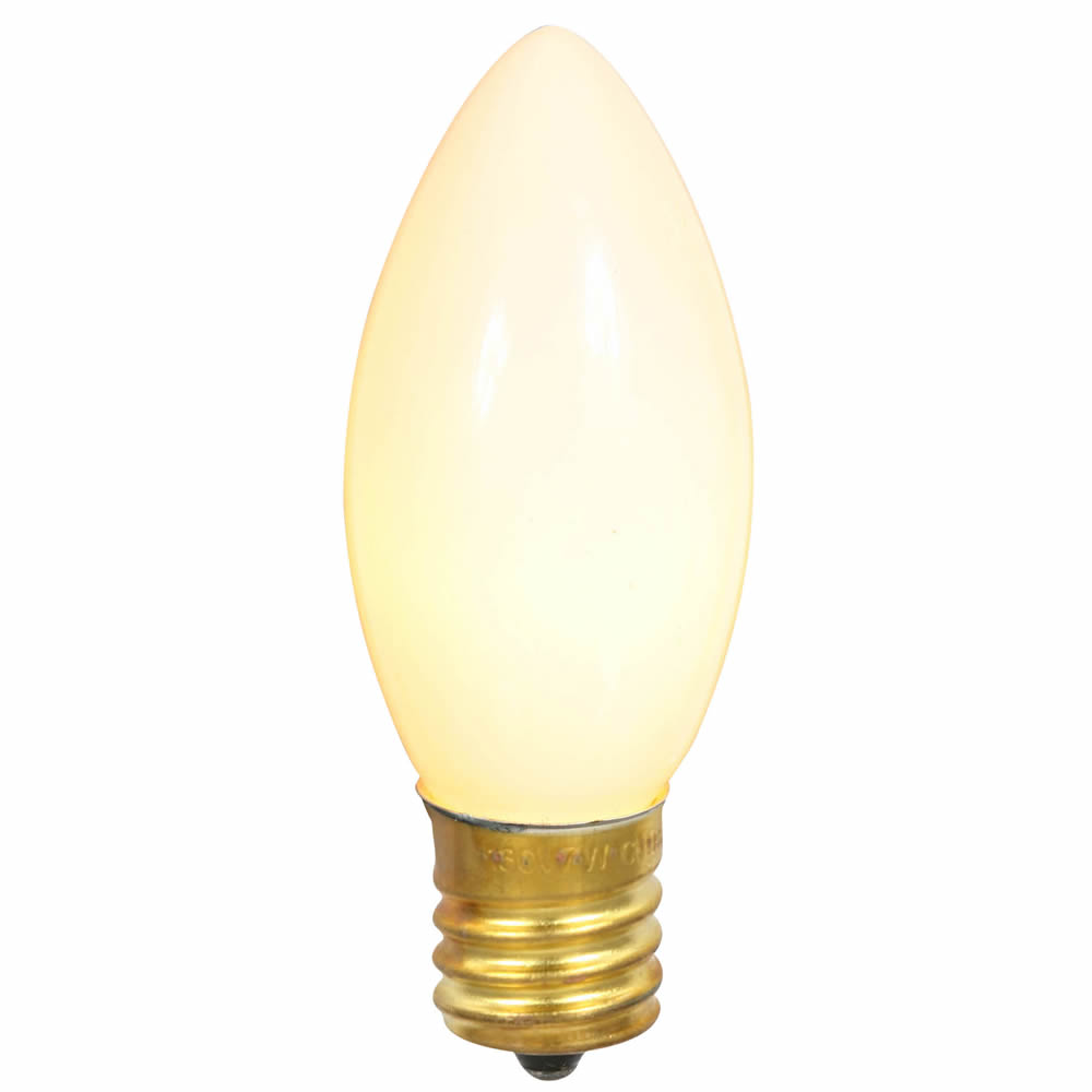 25 Incandescent C9 White Ceramic E17 Socket Christmas Replacement Bulbs