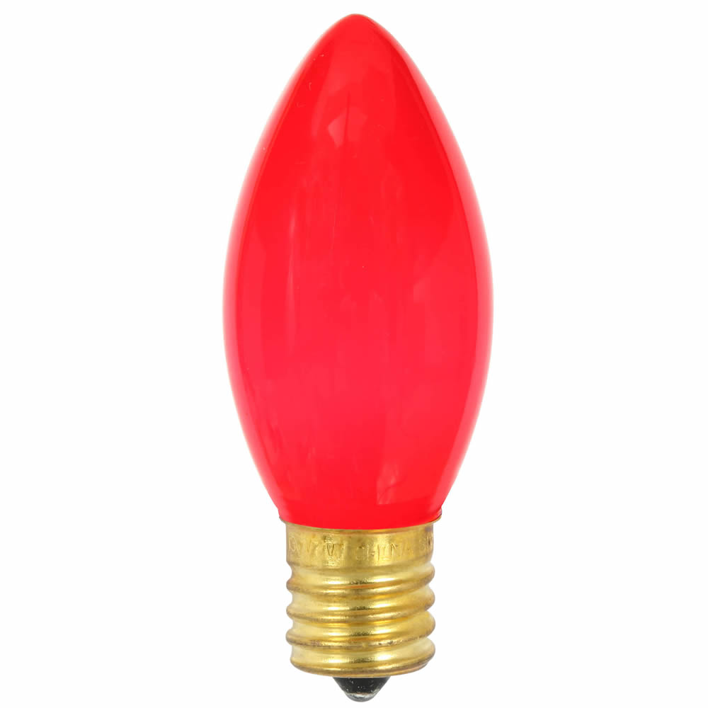 25 Incandescent C9 Red Ceramic E17 Socket Christmas Replacement Bulbs