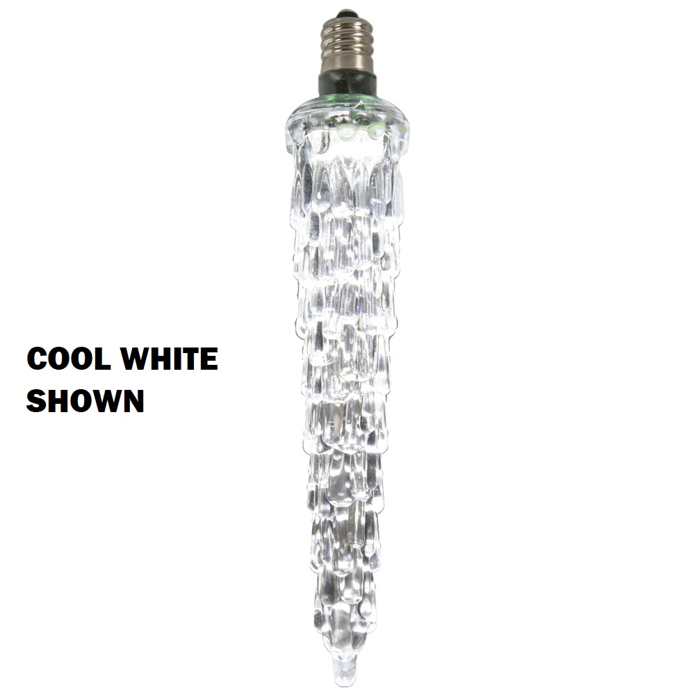5 Inch LED C7 Steady Pink Icicle Christmas Light Replacement Bulb