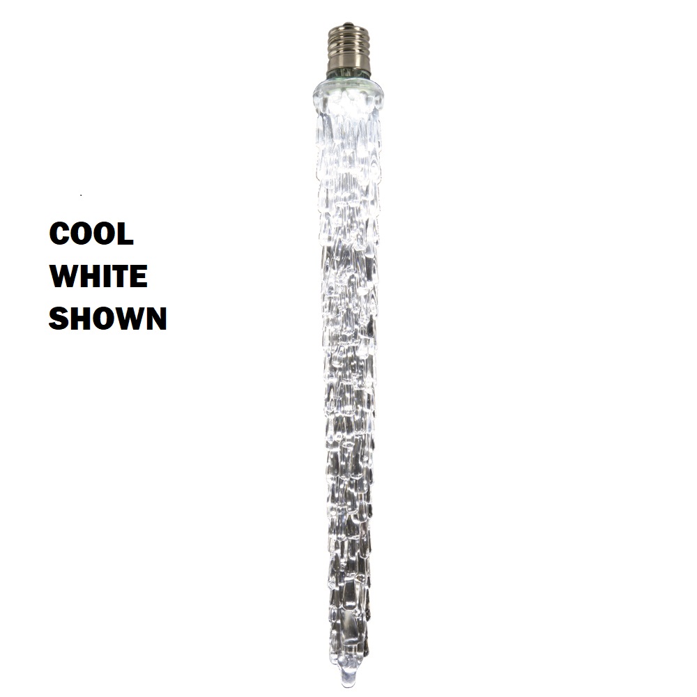 9 Inch LED C7 Steady Pink Icicle Christmas Light Replacement Bulb
