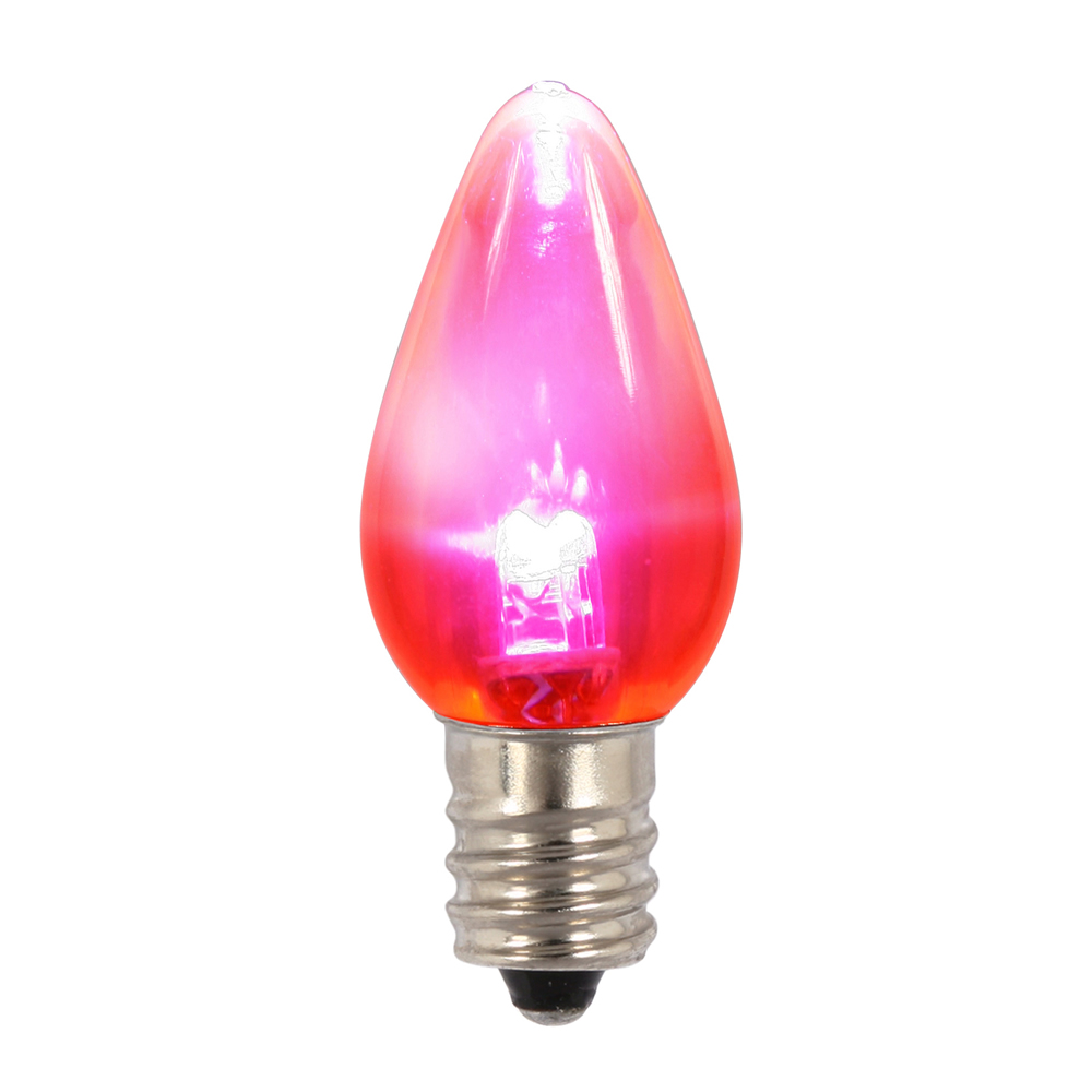 25 C7 LED Pink Transparent Retrofit C7 E12 Socket Christmas Night Light Replacement Bulbs
