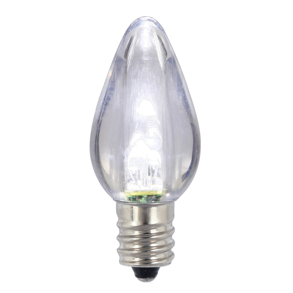 25 C7 LED Pure White Twinkle Transparent Retrofit C7 E12 Socket Christmas Night Light Replacement Bulbs