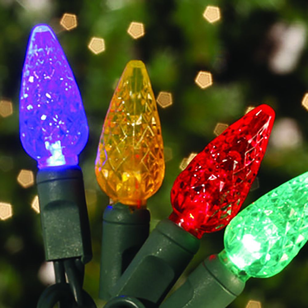 70 Commercial Grade LED C6 Strawberries Multi Color Christmas Light Set Of 10