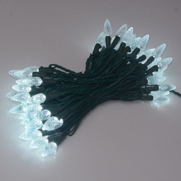 70 Commercial Grade LED C6 Strawberries White Color Christmas Light Set Of 10