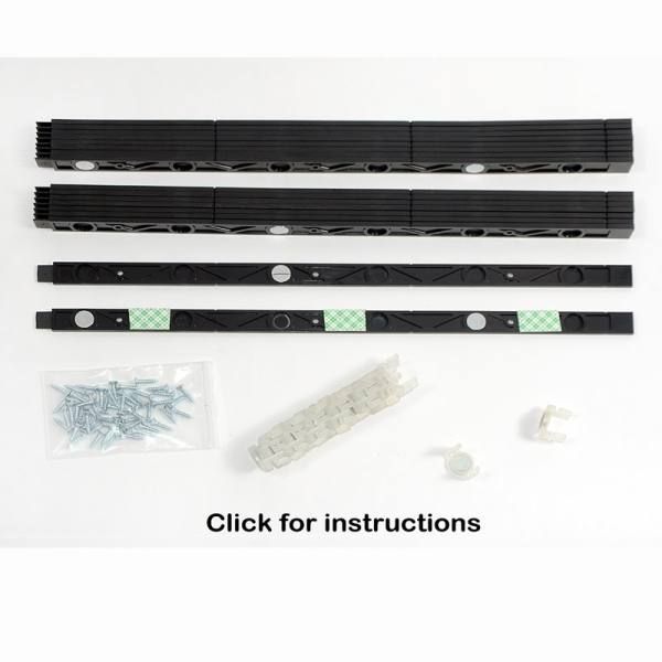 25 Foot Magnetic Track Kit Black Color For Outdoor String Light Christmas Decoration