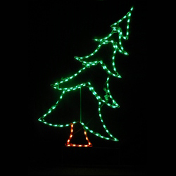 Christmas Tree Swaying Small Tiled LED Lighted Lawn Decoration