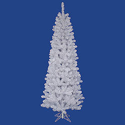 4.5 Foot White Salem Pencil Pine Artificial Christmas Tree Unlit