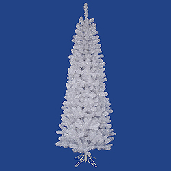 Christmastopia.com 8.5 Foot White Salem Pencil Pine Artificial Christmas Tree Unlit