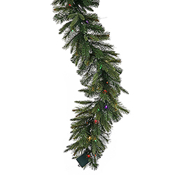 Christmastopia.com 9 Foot Cashmere Garland 100 DuraLit Multi Lights 2 per Set