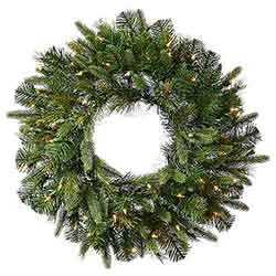 Christmastopia.com 5 Foot Cashmere Artificial Christmas Wreath 200 LED Warm White Lights